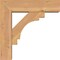 Ekena Millwork Merced Block Smooth Bracket w/ Offset Brace, Western Red Cedar, 5 1/2"W x 18"D x 18"H BKT0604X18X18MRC05SWR - alternate 3
